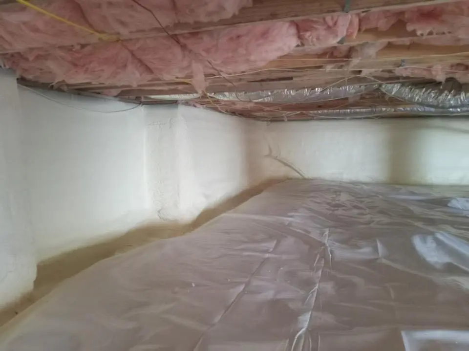 Crawl space encapsulation with closed-cell spray foam for Spray Foam Roofing in Felida